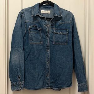 Reformation Blue Denim Shirt